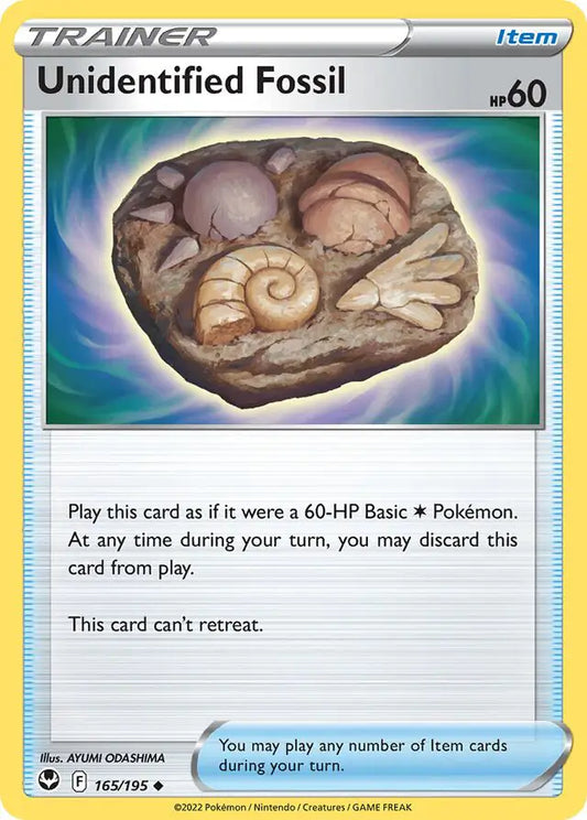 Unidentified Fossil 165, Silver Tempest | Sword & Shield, , 0.00 kr, Pokesingles. Kjøp pokemon kort til lave priser hos oss.