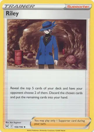 Riley 166, Lost Origin | Sword & Shield, , 0.00 kr, Pokesingles. Kjøp pokemon kort til lave priser hos oss.