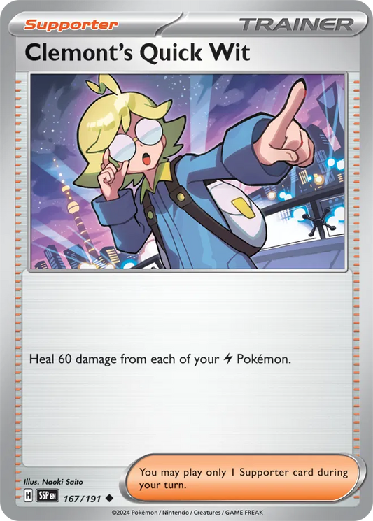 Clemont's Quick Wit 167 - Surging Sparks Pokesingles
