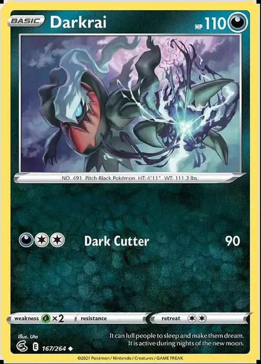 Darkrai 167, Fusion Strike | Sword & Shield, , 0.00 kr, Pokesingles. Kjøp pokemon kort til lave priser hos oss.