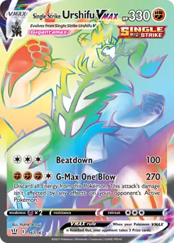Single Strike Urshifu VMAX Secret 167 - Battle Styles