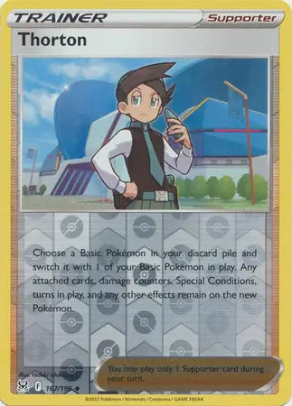 Thorton Reverse Holo 167, Lost Origin | Sword & Shield, , 0.00 kr, Pokesingles. Kjøp pokemon kort til lave priser hos oss.
