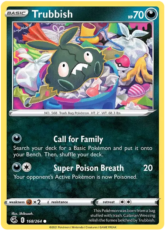 Trubbish 168, Fusion Strike | Sword & Shield, , 0.00 kr, Pokesingles. Kjøp pokemon kort til lave priser hos oss.