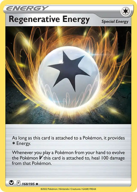 Regenerative Energy 168, Silver Tempest | Sword & Shield, , 0.00 kr, Pokesingles. Kjøp pokemon kort til lave priser hos oss.