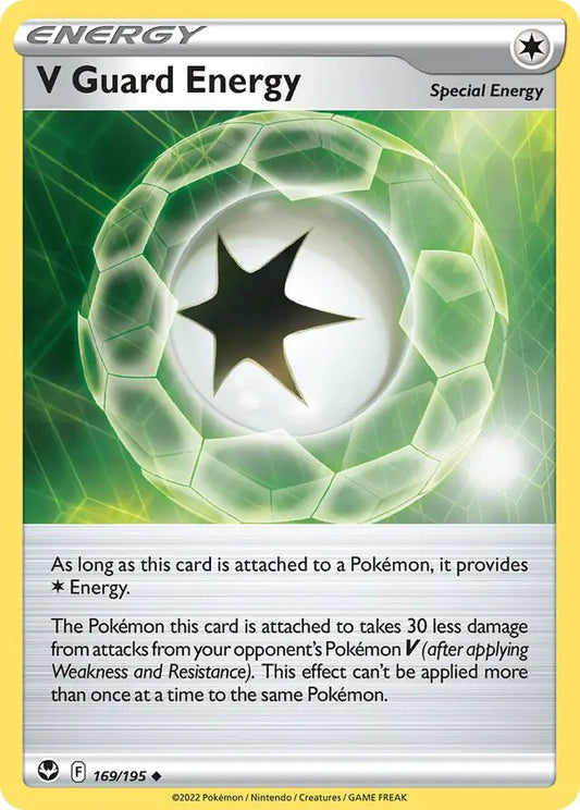 V Guard Energy 169, Silver Tempest | Sword & Shield, , 0.00 kr, Pokesingles. Kjøp pokemon kort til lave priser hos oss.