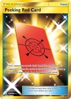 Peeking Red Card Secret 169 - Ultra Prism Pokesingles