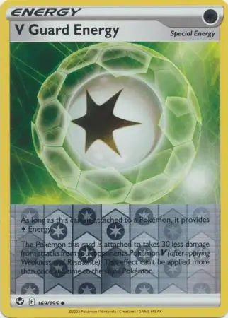 V Guard Energy Reverse Holo 169, Silver Tempest | Sword & Shield, , 0.00 kr, Pokesingles. Kjøp pokemon kort til lave priser hos oss.