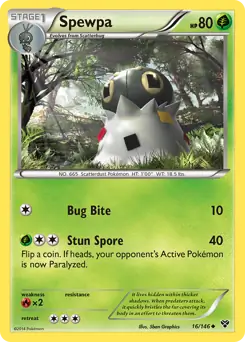 Spewpa 16 - XY Base Pokesingles