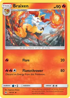 Braixen 16 - Forbidden Light Pokesingles