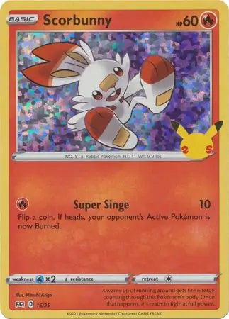 Scorbunny Holo 16 - Mcdonald's 25th Anniversary