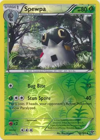 Spewpa Reverse Holo 16 - XY Base Pokesingles
