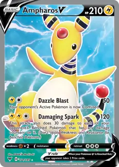 Full Art Ampharos V 171 - Vivid Voltage Pokesingles