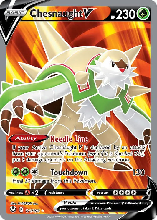 Chesnaught V 171, Silver Tempest | Sword & Shield, , 0.00 kr, Pokesingles. Kjøp pokemon kort til lave priser hos oss.