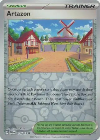 Artazon Reverse Holo 171 - Paldea Evolved, Paldea Evolved | Scarlet & Violet, trainer, 5.00 kr, Pokesingles. Kjøp pokemon kort til lave priser hos oss.
