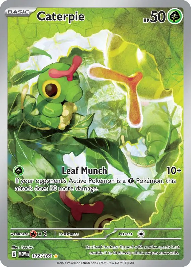 172 Caterpie, 151 | Scarlet & Violet, , 85.00 kr, Pokesingles. Kjøp pokemon kort til lave priser hos oss.