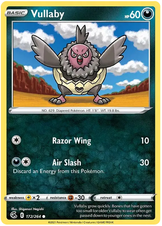 Vullaby 172, Fusion Strike | Sword & Shield, , 0.00 kr, Pokesingles. Kjøp pokemon kort til lave priser hos oss.