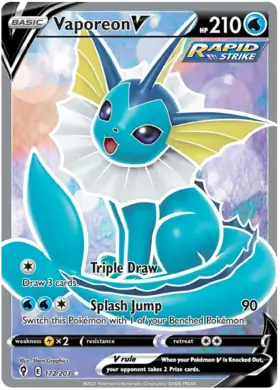 Vaporeon V 172, Evolving Skies | Sword & Shield, secret, 5.00 kr, Pokesingles. Kjøp pokemon kort til lave priser hos oss.