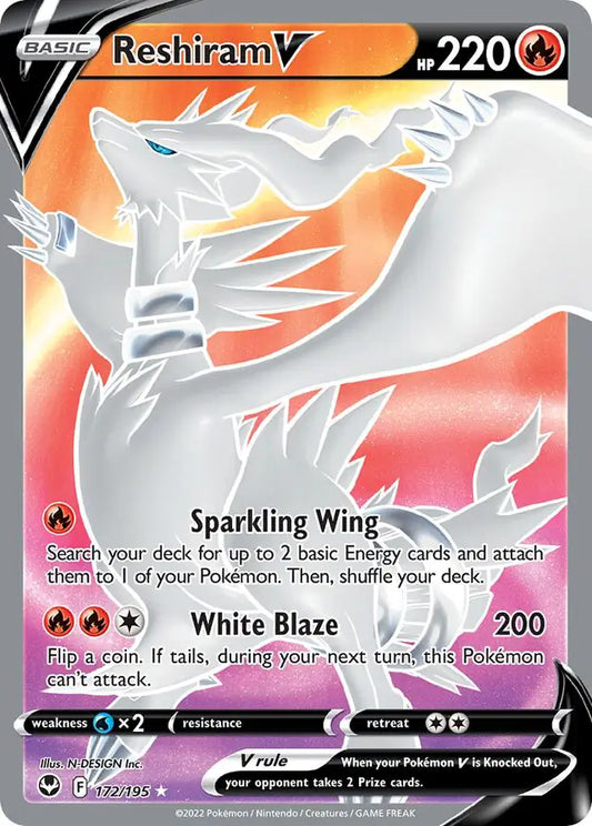 Reshiram V 172, Silver Tempest | Sword & Shield, , 0.00 kr, Pokesingles. Kjøp pokemon kort til lave priser hos oss.