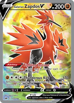 Galarian Zapdos V Full Art 173