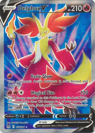 Delphox V 173, Lost Origin | Sword & Shield, , 0.00 kr, Pokesingles. Kjøp pokemon kort til lave priser hos oss.