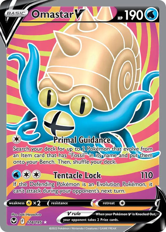 Omastar V 174, Silver Tempest | Sword & Shield, , 0.00 kr, Pokesingles. Kjøp pokemon kort til lave priser hos oss.