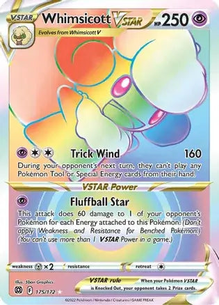Whimsicott VSTAR 175, Brilliant Stars | Sword & Shield, v, 0.00 kr, Pokesingles. Kjøp pokemon kort til lave priser hos oss.