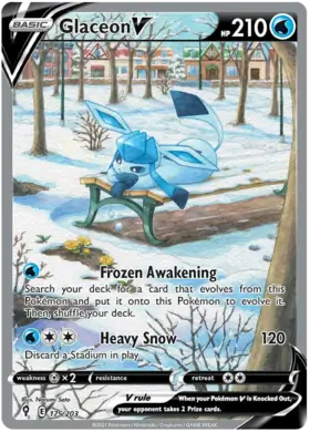 Glaceon V 175, Evolving Skies | Sword & Shield, secret, 5.00 kr, Pokesingles. Kjøp pokemon kort til lave priser hos oss.