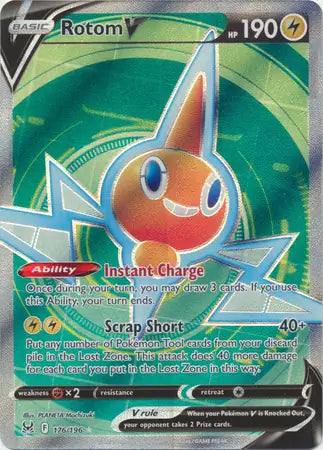 Rotom V 176, Lost Origin | Sword & Shield, , 0.00 kr, Pokesingles. Kjøp pokemon kort til lave priser hos oss.