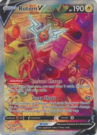 Rotom V 177, Lost Origin | Sword & Shield, , 0.00 kr, Pokesingles. Kjøp pokemon kort til lave priser hos oss.