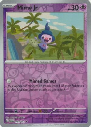 031 Mime Jr. - Reverse Holo, Paldean Fates, reverse, 4.00 kr, Pokesingles. Kjøp pokemon kort til lave priser hos oss.