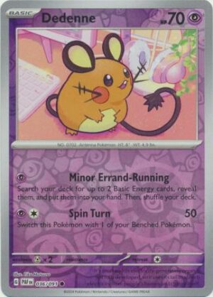 036 Dedenne - Reverse Holo, Paldean Fates, reverse, 4.00 kr, Pokesingles. Kjøp pokemon kort til lave priser hos oss.