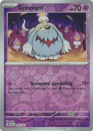 042 Greavard - Reverse Holo, Paldean Fates, reverse, 4.00 kr, Pokesingles. Kjøp pokemon kort til lave priser hos oss.