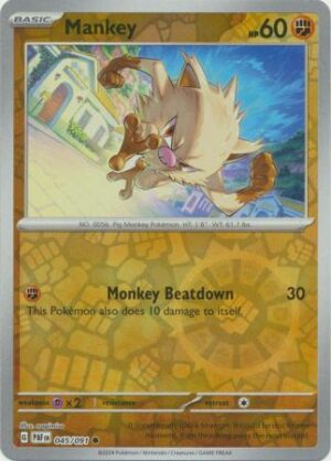 045 Mankey - Reverse Holo, Paldean Fates, reverse, 4.00 kr, Pokesingles. Kjøp pokemon kort til lave priser hos oss.