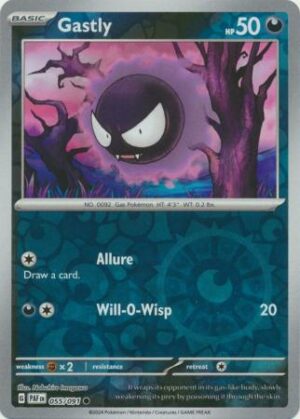 055 Gastly - Reverse Holo, Paldean Fates, reverse, 4.00 kr, Pokesingles. Kjøp pokemon kort til lave priser hos oss.