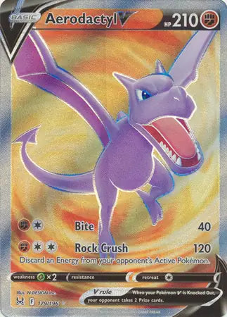 Aerodactyl V 179, Lost Origin | Sword & Shield, , 0.00 kr, Pokesingles. Kjøp pokemon kort til lave priser hos oss.