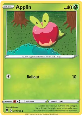 Applin 017, Evolving Skies | Sword & Shield, , 5.00 kr, Pokesingles. Kjøp pokemon kort til lave priser hos oss.