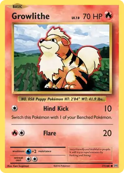Growlithe 17 - Evolutions Pokesingles