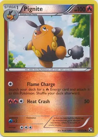 Pignite Reverse Holo 17 - Black and White Base Pokesingles