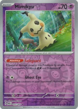 037 Mimikyu - Reverse Holo Rare, Paldean Fates, reverse, 6.00 kr, Pokesingles. Kjøp pokemon kort til lave priser hos oss.