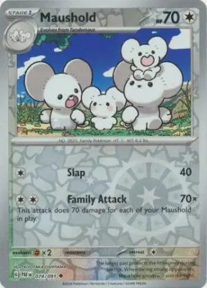074 Maushold - Reverse Holo, Paldean Fates, reverse, 5.00 kr, Pokesingles. Kjøp pokemon kort til lave priser hos oss.