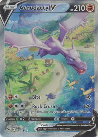 Aerodactyl V 180, Lost Origin | Sword & Shield, , 0.00 kr, Pokesingles. Kjøp pokemon kort til lave priser hos oss.