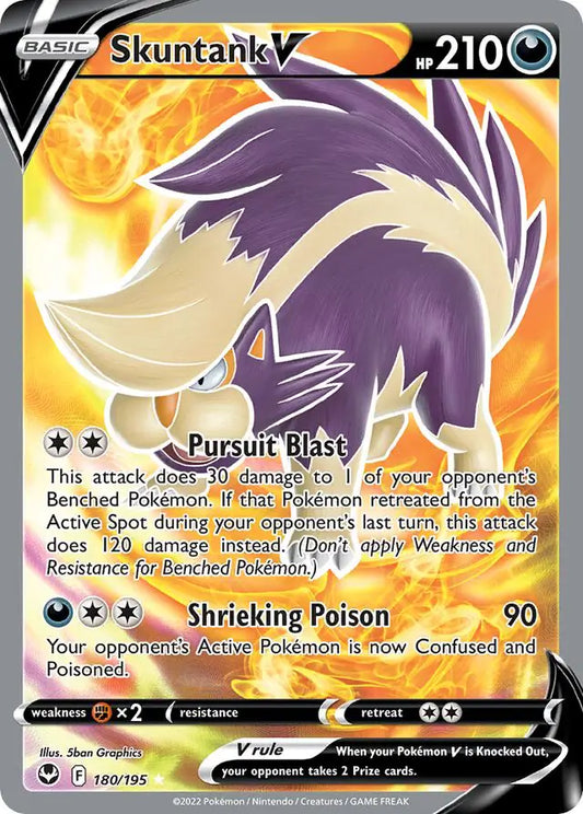 Skuntank V 180, Silver Tempest | Sword & Shield, , 0.00 kr, Pokesingles. Kjøp pokemon kort til lave priser hos oss.