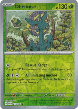Dhelmise Reverse Holo 010 - Surging Sparks Pokesingles