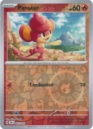 Pansear Reverse Holo 022 - Surging Sparks Pokesingles