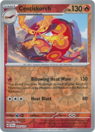 Centiskorch Reverse Holo 028 - Surging Sparks Pokesingles