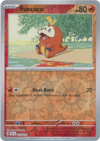Fuecoco Reverse Holo 029 - Surging Sparks Pokesingles