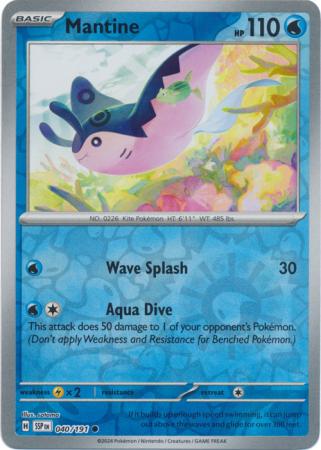 Mantine Reverse Holo 040 - Surging Sparks Pokesingles