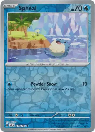 Spheal Reverse Holo 043 - Surging Sparks Pokesingles