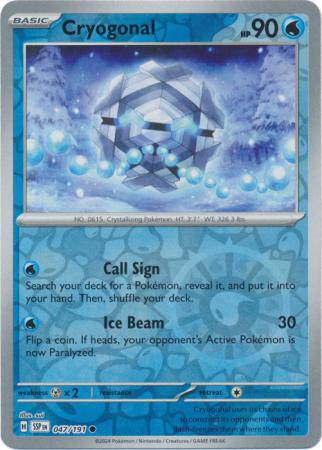 Cryogonal Reverse Holo 047 - Surging Sparks Pokesingles
