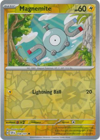 Magnemite Reverse Holo 058 - Surging Sparks Pokesingles